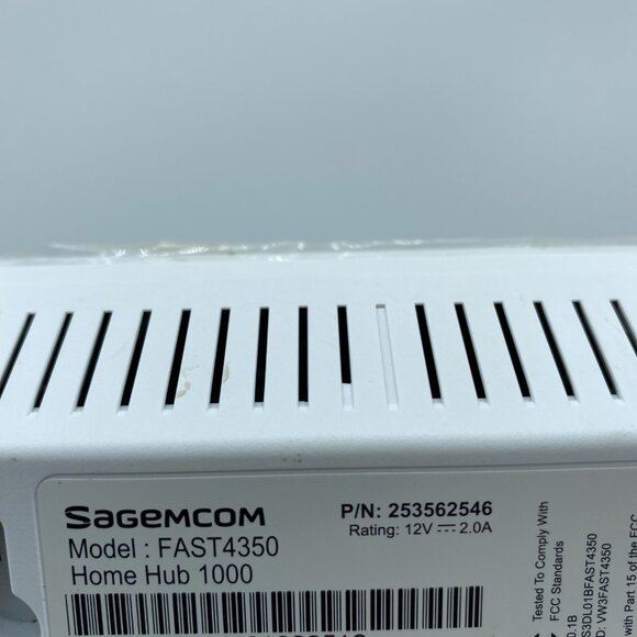 Bell Sagemcom Home Hub 1000 Modem Model Fast4350 with Power Adapter White - Picture 6 of 12